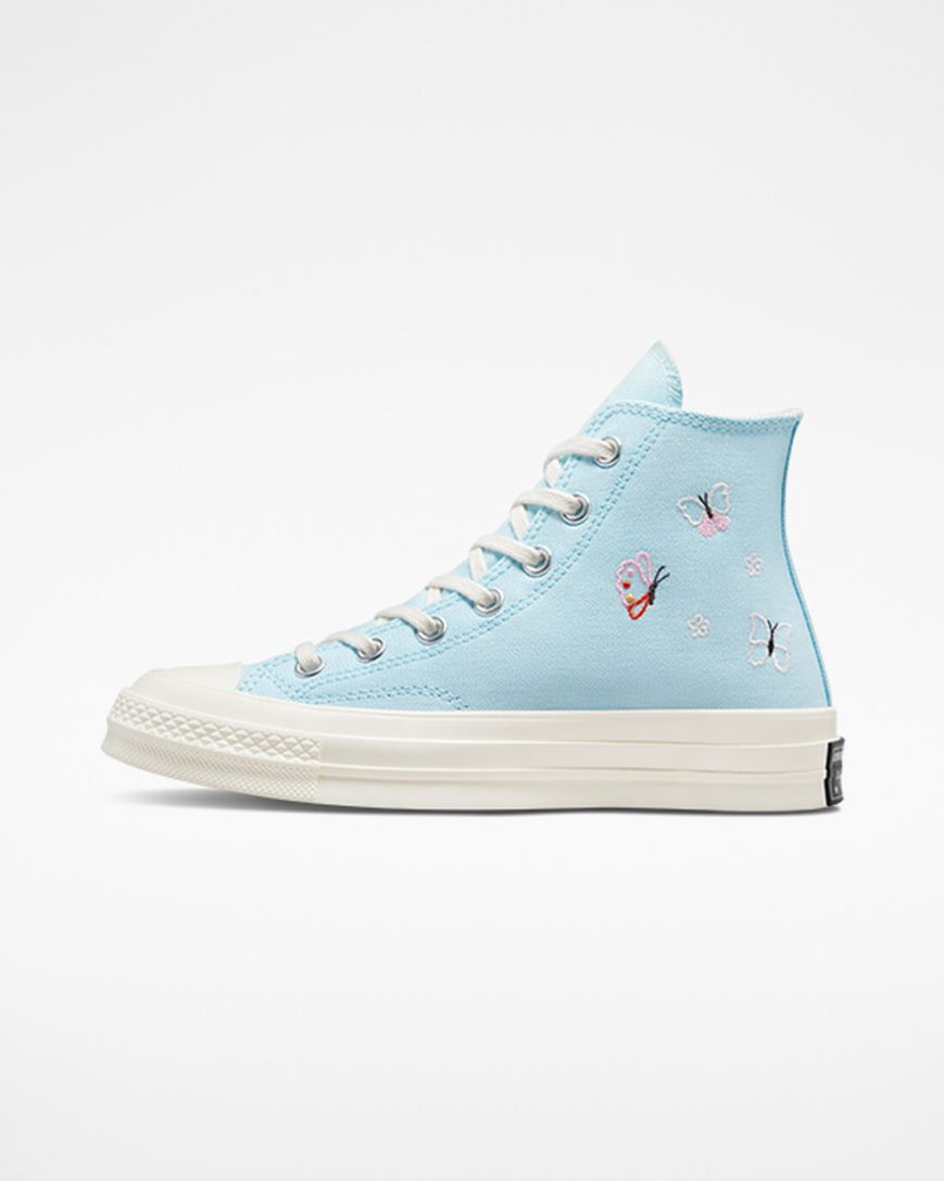 Tenisi Inalti Dama Converse Chuck 70 Butterfly Wings Albastri Negrii | RO HOTJN925